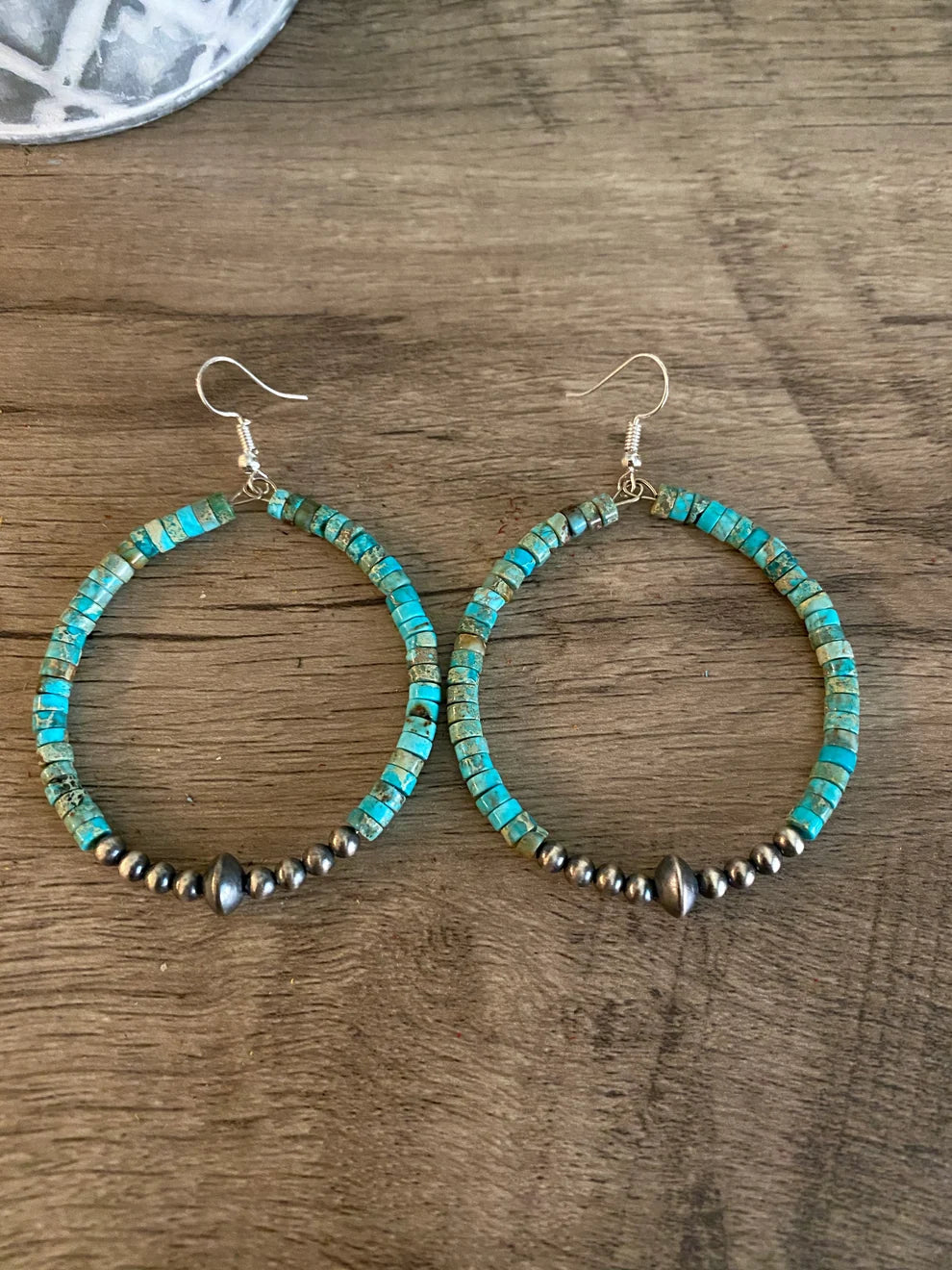 Hoop Earrings with Sterling Silver Pearls
