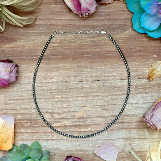 Sterling Silver Pearls Necklace 3mm