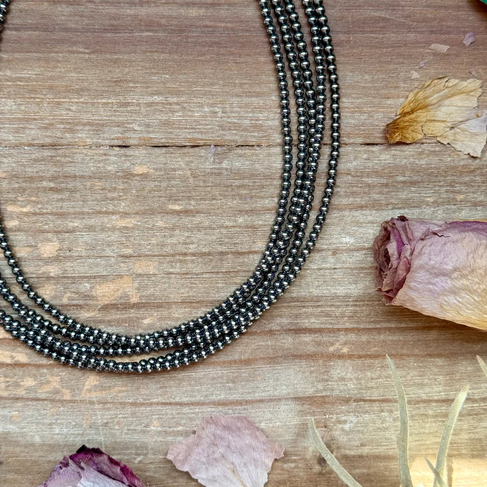 Sterling Silver Pearls Necklace 3mm